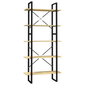 vidaXL 5-poziomowy regał na książki, 80x30x175 cm, lite drewno sosnowe