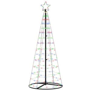 vidaXL Choinka świąteczna LED EKENAS 250 cm 390 LED Wielokolorowy Stal