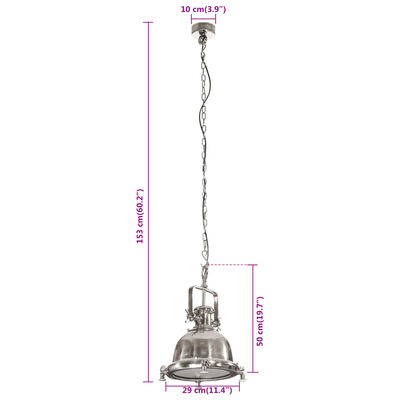 vidaXL Lampa wisząca, 29x29x153 cm, aluminium