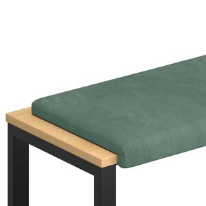 vidaXL Poduszka na ławkę Welur Zielony morski Głębokość 35 cm