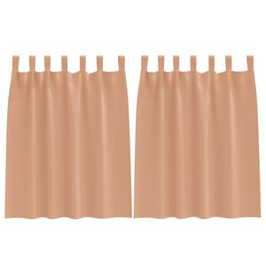 vidaXL Firany blackout z k&oacute;łkami 2 szt. Jasny Brąz 140 x 140 cm