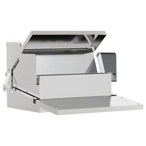 vidaXL Karmnik na pedały dla kur srebrny 50 x 40 x 29 cm 2 kg