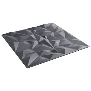 vidaXL Panele ścienne 12 szt. 50 x 50 cm Ametyst szary Pianka XPS