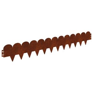 vidaXL Krawężnik do trawnika 20 szt. 103 x 15 cm Stal Rdzawy