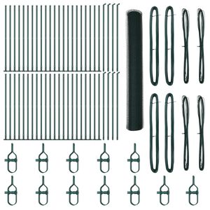 vidaXL Słupek ogrodzeniowy. Zielony 100 x 1,2 m (siatka 13 mm)