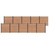 vidaXL Panel ogrodzeniowy 10 pcs WPC i aluminium brązowy