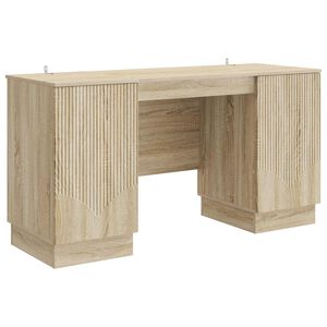 vidaXL Biurko dąb Sonoma 142,5 x 50 x 75 cm Drewno inżynieryjne
