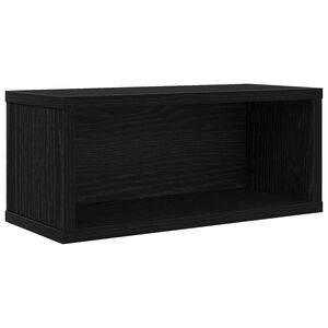 vidaXL Stojak na płyty CD Czarny dąb 40 x 17 x 17 cm