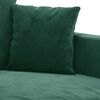 vidaXL Sofa 2-osobowa, ciemnozielona, 140 cm, tapicerowana aksamitem