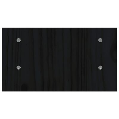 vidaXL Podstawka na monitor, czarna, 50x27x15 cm, lite drewno sosnowe