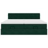vidaXL Rama ł&oacute;żka otomana z materacami, zielona, 160x200cm, aksamit