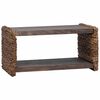 vidaXL Stolik boczny Naturalny 44.5 x 45 x 45 cm Lite drewno mahoniowe