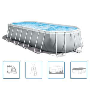 Intex Basen Prism Frame z akcesoriami, owalny, 610x305x122 cm, 26798GN