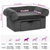 vidaXL Sofa dla psa, z szufladą, ciemnoszara, 75x50x38 cm, pluszowa