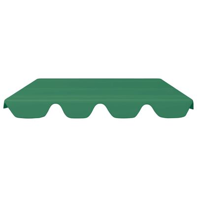 vidaXL Zadaszenie do huśtawki ogrodowej, zielone, 150/130x105/70 cm