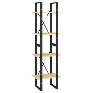 vidaXL 4-poziomowy regał na książki, 40x30x140 cm, lite drewno sosnowe