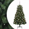 vidaXL Sztuczna choinka na zawiasach z bombkami 150 cm 150 LED