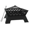 vidaXL Palenisko z pogrzebaczem, 50 cm, XXL, stal