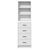 vidaXL Highboard Biały 40 x 41 x 135 cm Materiał drewnopochodny