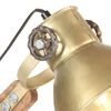 vidaXL Industrialna lampa stołowa, mosiężna, okrągła, 58x18x90 cm, E27