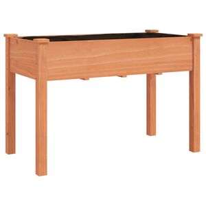 vidaXL Kwietnik z wyści&oacute;łką, brązowy, 118x59x76 cm, drewno jodłowe
