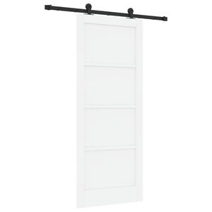 vidaXL Drzwi przesuwne ORKDAL 83 x 202 cm Lite drewno sosnowe Biały
