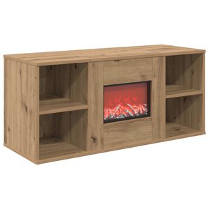 vidaXL Kominek elektryczny Dąb artisan 100 x 37 x 45,5 cm