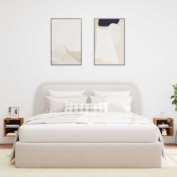 vidaXL Ścienne szafki TV z LED, 2 szt., stare drewno, 30x28,5x30 cm