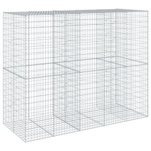 vidaXL Kosz gabionowy z pokrywą, 250x100x200 cm, galwanizowane żelazo