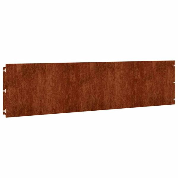 vidaXL Obrzeża trawnikowe, 10 szt., 25x103 cm, giętkie, stal Corten
