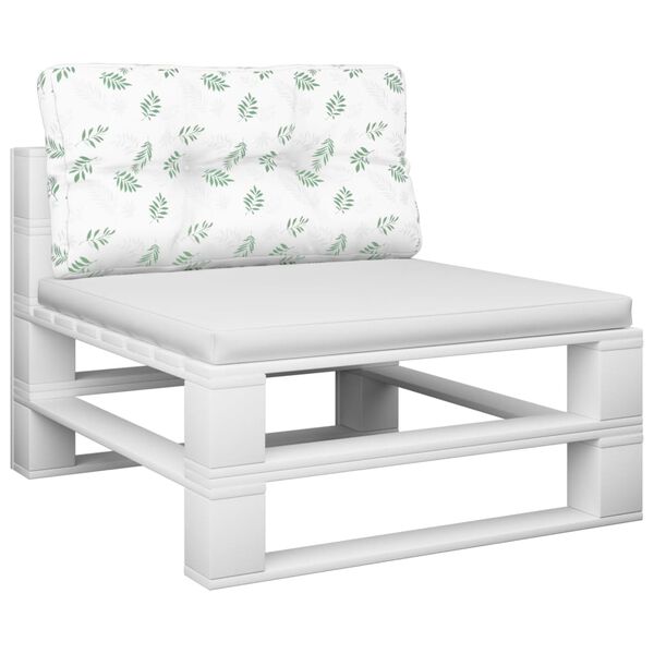 vidaXL Poduszka na palety, wz&oacute;r w liście, 80x40x12 cm, tkanina