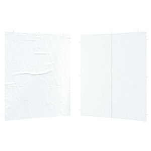 vidaXL Ściana boczna namiotu na imprezy 2 pcs Biały 200 x 195 cm