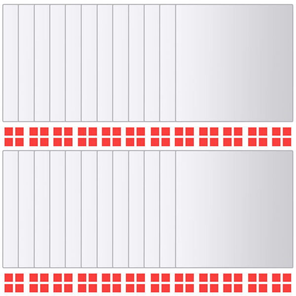 vidaXL Kafelki lustrzane, 24 szt., kwadratowe