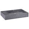 vidaXL Umywalka, czarna, 58x39x10 cm, marmurowa
