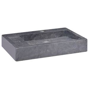 vidaXL Umywalka, czarna, 58x39x10 cm, marmurowa