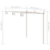 vidaXL Pergola ogrodowa, antyczny brąz, 3x3x2,5 m, żelazo