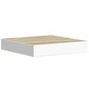 vidaXL Wisząca p&oacute;łka ścienna, dębowo-biała, 23 x 23,5 x 3,8 cm, MDF