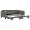 vidaXL Sofa rozsuwana, ciemnoszara, 90x200 cm, tkanina