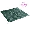 vidaXL Panele ścienne, 48 szt., zielone, 50x50 cm, XPS, 12 m², ametyst