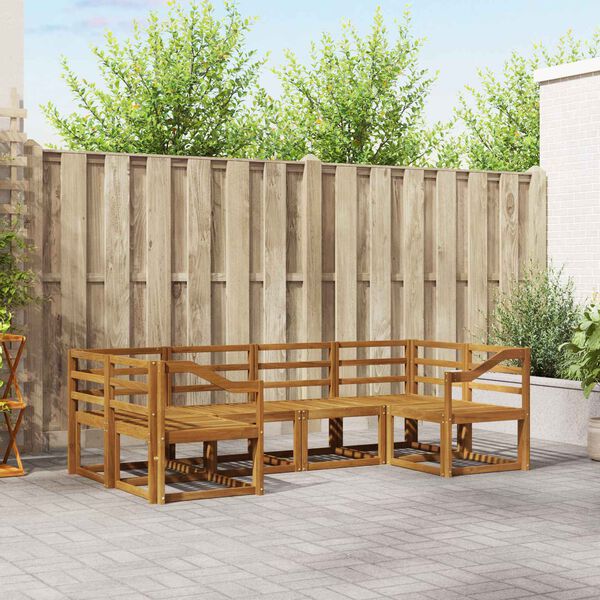 vidaXL Zestaw sof na zewnątrz 6 pcs Naturalny Lite Drewno Akacji