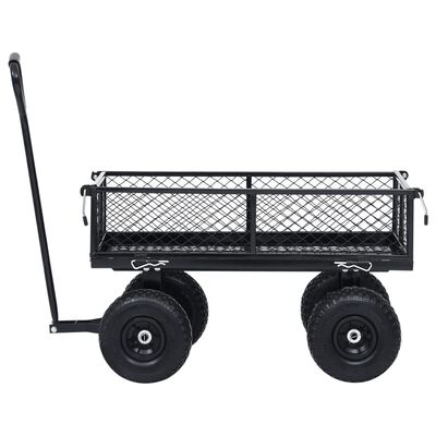 vidaXL Ogrodowy wózek ręczny, czarny, 250 kg