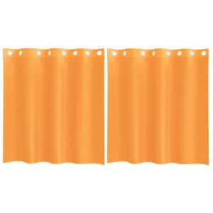 vidaXL Zasłony woalowe z przelotkami 2 szt. Pomarańczowe 140x140 cm