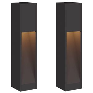 vidaXL Solarna Lampa LED na Ścieżkę 2 szt. Ciepła biel 18 x 18 x 80 cm