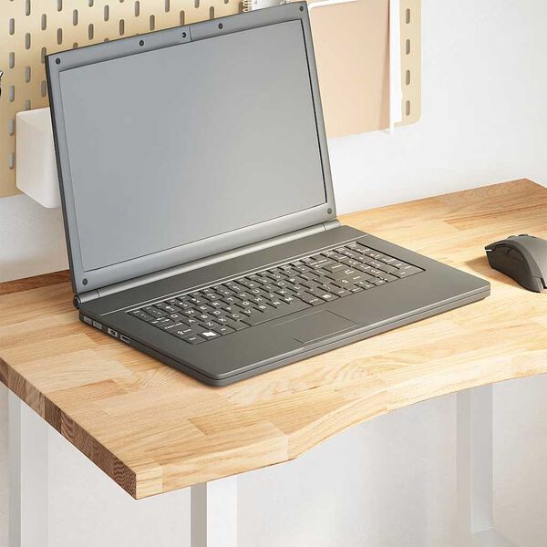 vidaXL Blat biurka, surowe, 80x50x2,5 cm, lite drewno dębowe