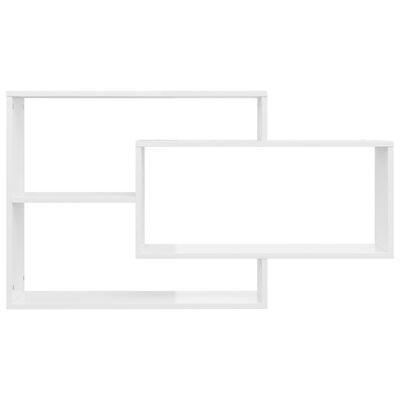 vidaXL Półki ścienne, wysoki połysk, białe, 104x20x58,5 cm