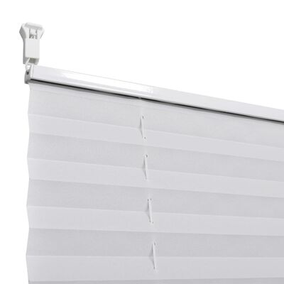 vidaXL Roleta plisowana, biała, 70 x 200 cm