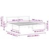 vidaXL Ramka ł&oacute;żka Z zagł&oacute;wkiem Biały 200 x 200 cm Lite drewno sosnowe