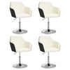vidaXL Krzesła stołowe, 4 szt., biało-czarne, sztuczna sk&oacute;ra
