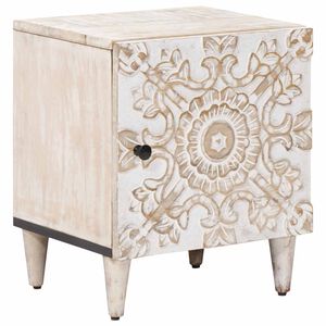 vidaXL Szafka Nocna Biały 40 x 33,5 x 46 cm Drewno z mango