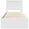 vidaXL Ramka ł&oacute;żka Z zagł&oacute;wkiem Biały 100 x 200 cm Lite drewno sosnowe